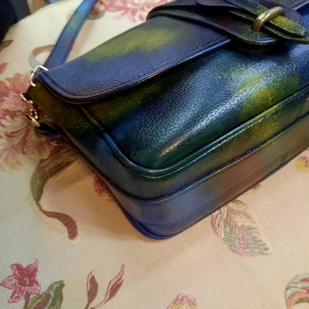 Vintage Dooney & Bourke Equestrian Leather Crossbody Shoulder Bag - Picture 6 of 16